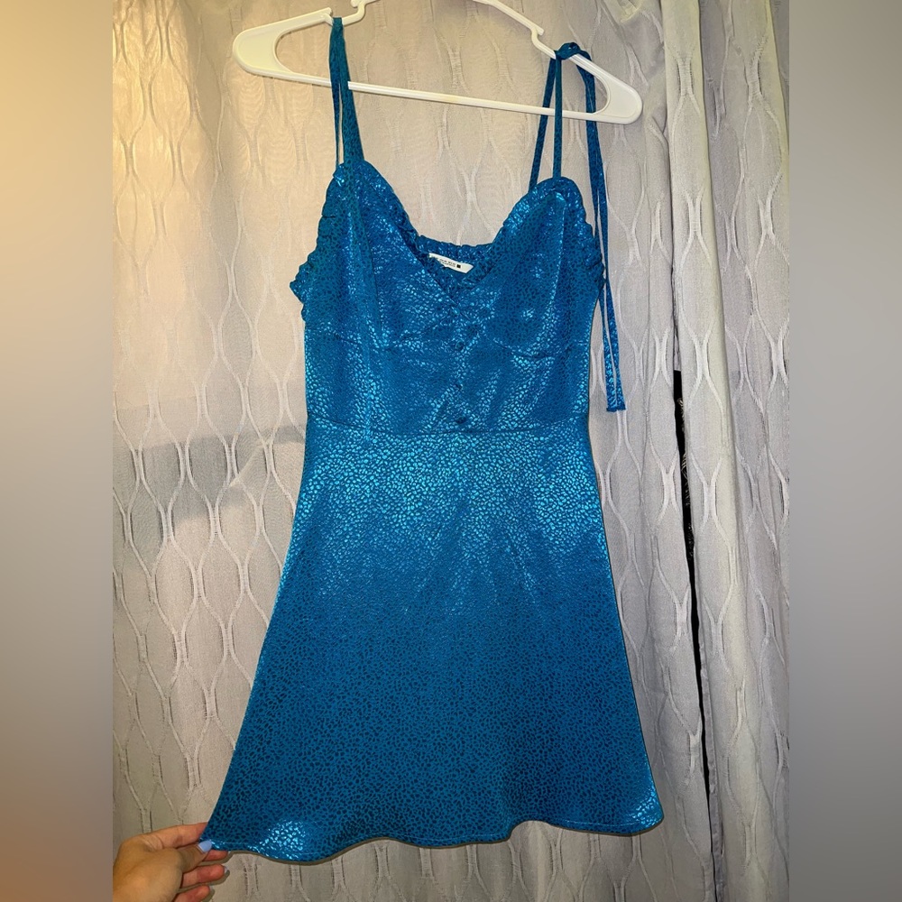 Blue mini dress